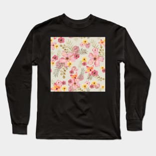 Oleander Flower bouquet Cream Long Sleeve T-Shirt